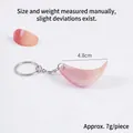 Realistic simulation pink onion slice keychain, 4.8cm handmade fake food model accessory - Creative Pendant / Red - With Keychain