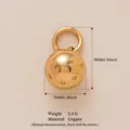 Pendente a sfera dorata testurizzata in rame per la creazione di collane fai da te - Ciondolo A Sfera Con 20 Punte