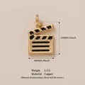 Ciondolo ciak dorato per collane fai da te, accessorio per gioielli in rame da 13x10mm - 33 Pannello Di Controllo Power-on