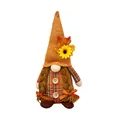 Autumn harvest festival gnome plush with sunflower and maple leaf decoration - Female (Braids Style)