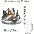 Tableau détaillé des tailles et dimensions pour décoration de Noël en acrylique 2D. - Pont du Village Enneigé (4)