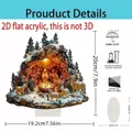 Détails de l'ornement de crèche de Noël 2D en acrylique plat avec dimensions - Scène de la Nativité (5)