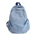 Mochila de mezclilla azul claro lavada vintage para mujer con diseño estilo minimalista - Tamaño Pequeño (ZF562) / Azul claro