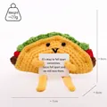 Muñeco de peluche taco de ganchillo hecho a mano con tarjeta, 8 cm - Taco (Piernas Largas y Delgadas)
