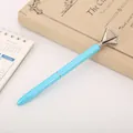 Elegante bolígrafo azul con un gran diamante de cristal ideal para regalo de oficina - Azul claro / Punta de Bala de 1,0 mm