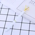 Elegante bolígrafo de metal blanco con una gran punta de diamante de cristal para regalo - Oro Blanco (13) / Punta de Bala de 1,0 mm