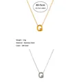 Collar minimalista de acero inoxidable con colgante letra G en oro de 18K y plata - Letra G / Color acero