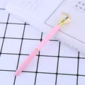 Elegante bolígrafo de metal rosa con un gran diamante de cristal para regalo. - Rosa (16) / Punta de Bala de 1,0 mm