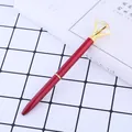 Elegante bolígrafo de metal rojo con un gran diamante de cristal para regalos de lujo - Rojo Oscuro (20) / Punta de Bala de 1,0 mm
