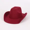 Classic vintage wine red felt fedora jazz hat for men and women stylish accessory - Straight Groove Style / Burgundy