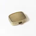 Boîte à pilules portable en métal bronze antique pour bijoux et médicaments - Interrupteur Simple / Carré Surface Lisse / 50mmx35mm / Bronze