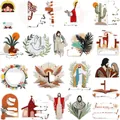 Set de parches bordados religiosos de Jesús y cruz para bolsos y ropa - Tema Religioso Surtido (C3RW-225-YT) / Juego de 20