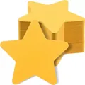 Gros plan de papiers cartonnés jaunes en forme d'étoile pour décorations de classe DIY - Étoile / 10 Pièces/Pack (10x10cm) / Jaune