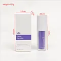 V34 Purple Colour Corrector Teeth Whitening Serum 30ml with detailed size dimensions - Unbranded Essence (Double Layer-Cross-border)