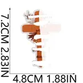Vista detallada del parche bordado de cruz religiosa con 7,2 cm de alto y 4,8 cm de ancho - Estilo Cruz Hueca LOVE (C3RW-08-14)