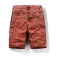 Men's loose multi-pocket cargo shorts in terracotta reddish-brown for summer casual wear - Orange Red