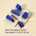 Porta incienso artesanal de piedra lapislázuli natural en formas geométricas únicas - Lapis Lazuli Incense Holder (50-80g/pc)