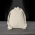 Natuurlijk dik katoenen zakje met trekkoord voor sieraden en cadeauverpakkingen - Trekkoordtas / 7x9cm / Natuurlijk