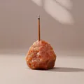 Natural orange raw crystal ore incense stick holder base for home zen aromatherapy - Sunstone