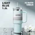 40oz stainless steel vacuum insulated tumbler with handle in light blue - 1200ml Pack / Light Blue