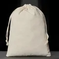 Naturfarbener Baumwoll-Kordelzugbeutel zur Aufbewahrung von Schmuck und kleinen Geschenken - Kordelzugbeutel / 17x23cm / Naturfarben
