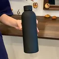 Finition moderne noir mat sur bouteille d'eau isotherme en acier inoxydable grande - 500ml / 光杯黑色