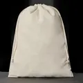 Premium Baumwolle Kordelzugbeutel für Schmuck Geschenke und Aufbewahrungstasche - Kordelzugbeutel / 25*35cm / Naturfarben