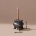 Handcrafted mini natural marble stone incense burner for sticks, approx 3.2cm wide - Yooperlite Small Incense Burner / 3.2x3cm