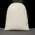 Dicker Kordelzugbeutel aus Naturbaumwolle für Schmuckaufbewahrung und Geschenke - Kordelzugbeutel / 40*60cm / Naturfarben