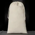 Natürlicher Baumwollbeutel mit Kordelzug für Schmuckaufbewahrung - Kordelzugbeutel / 20*35cm / Naturfarben