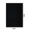 Heat resistant non-stick black Teflon BBQ grill mat, size 33cm x 40cm for outdoor cooking - 40x33cm Bulk Pack / Black