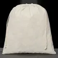 Dicker naturfarbener Baumwoll-Kordelzugbeutel für Schmuck- und Geschenkverpackungen - Kordelzugbeutel / 35*40cm / Naturfarben
