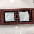 Par de piezas de nácar cuadradas blancas para la creación de accesorios de joyería DIY artesanales - 12x12mm / Blanco