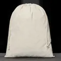 Naturfarbener Beutel aus dicker Baumwolle mit Kordelzug für die Schmuckaufbewahrung - Kordelzugbeutel / 35*45cm / Naturfarben