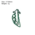 Creative green carrot-shaped metal paperclip and cute decorative bookmark for office - Pea Pod