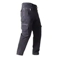 Men's black multi-pocket cotton cargo pants with straight leg and utility tactical design - S / Bottoms / Gray