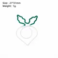 Creative dual-color carrot shaped paper clip in green and white metal office bookmark - White Radish