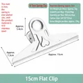 Professional 15cm stainless steel mountain clip for office bills and stationery - Flat Head Clip / 15cm