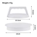 Pressa per hamburger in plastica bianca con diametro 13cm e peso 47g - Pressa per Hamburger / Bianco