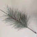 Single artificial PVC pine needle branch for DIY Christmas wreaths and home decor - Approx Width 9cm x Height 21cm