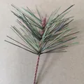 Single artificial PVC pine needle branch for DIY Christmas wreaths and home decor - Approx Width 9cm x Height 9cm