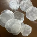 Conchas de Capiz naturales translúcidas para decoración de hogar y bodas, 5-9 cm - Sin Agujero / 50 Piezas/Paquete (5-9cm) / Blanco Translúcido