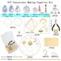 Πλήρες σετ DIY για κατασκευή suncatcher με κρύσταλλα, μεταλλικά πλαίσια και εργαλεία. - 400 Τεμάχια/Συσκευασία