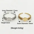 Retro stainless steel ring featuring meander pattern, available in silver and gold finishes - Simple Round Disk / Steel