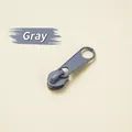 Langlebiger Ersatz-Metall-Reißverschluss-Schieber in mattem Grau für Nylon-Reißverschlüsse. - Passender Longboard-kopf Nr. 3 [grau]