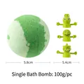 Bomba de baño verde con sorpresa de juguete para dedos con peso y medidas - Juguete Verde (Aleatorio) / 100g Madreselva