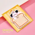 Simpatici post-it a forma di cane da toast nei toni crema e giallo, misura 8x9 cm - Serie di Cani dei Cartoni Animati (A2133) / 30 Fogli/Blocco / Cagnolino Pane