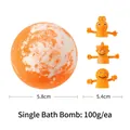 Bomba de baño naranja de 100g con marioneta de dedo sorpresa aleatoria para niños - Juguete Naranja (Aleatorio) / 100g Naranja