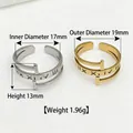Adjustable retro stainless steel Roman numeral ring in gold and silver finishes - Roman Numeral Ring (Steel Color)
