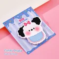 Foglietti adesivi a forma di cane carino, 8x9cm, cancelleria kawaii per studenti - Serie di Cani dei Cartoni Animati (A2133) / 30 Fogli/Blocco / Cane Caramella